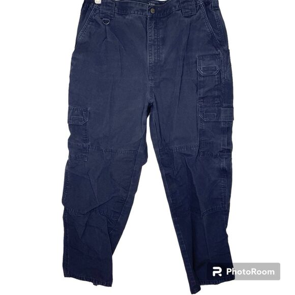 5.11 Tactical Cotton Canvas Pants Fire Navy Blue Police EMT 74251 Size 38/30 - Picture 1 of 6